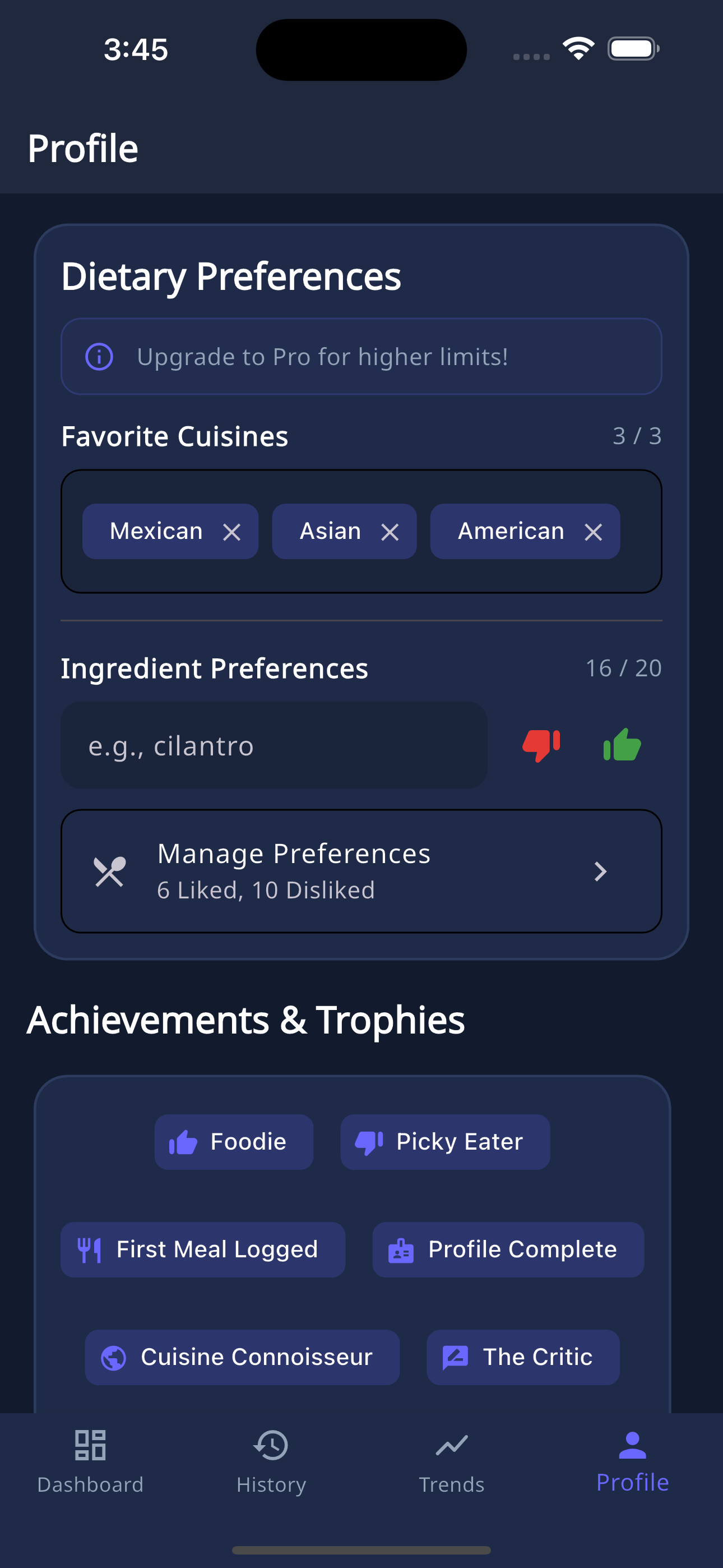 User Profile Page